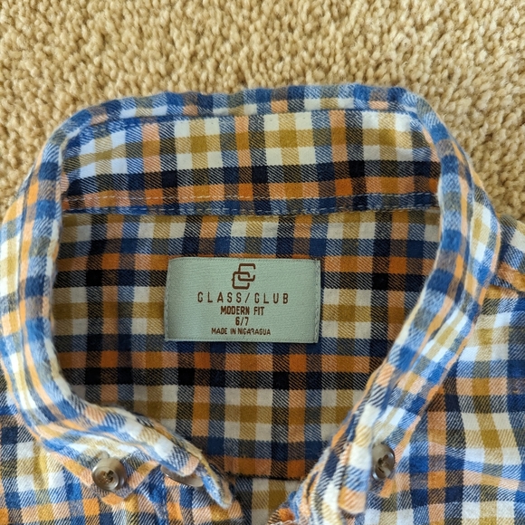 100% Cotton, button up, long sleeve, plaid shirt - Picture 4 of 5